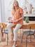 Zwangerschaps- en borstvoedingsblouse van katoengaas ecru+terracotta - vertbaudet enfant 
