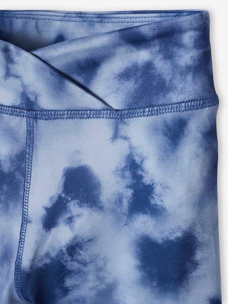 Technische meisjesshorts met met tie & dye print blauw - vertbaudet enfant 