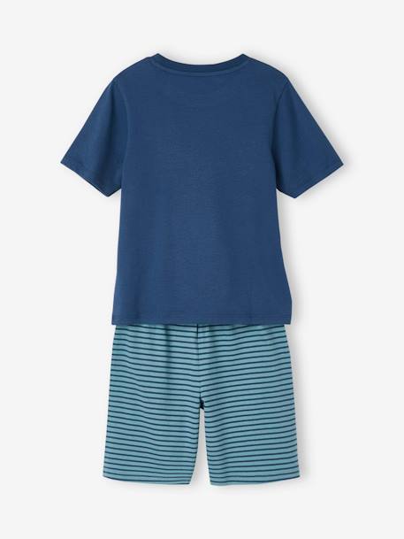 Lot pyjama + pyjashort 'chantier' garçon gris chiné - vertbaudet enfant 
