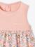 Jurk met bijpassende haarband babymeisje beige+donkergroen met print+roze (poederkleur) - vertbaudet enfant 