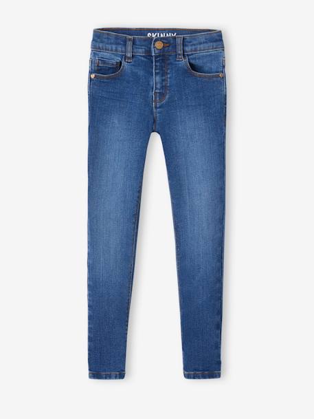 BASICS skinny broek jeansblauw+stone - vertbaudet enfant 