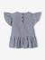 Blouse volantée à carreaux vichy fille carreaux marine - vertbaudet enfant 