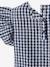 Blouse volantée à carreaux vichy fille carreaux marine - vertbaudet enfant 