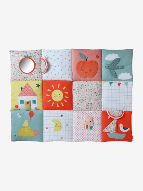 Zacht speelkleed CROQUE LA VIE blauw+bruin+ecru+meerkleurig+rood+zwart - vertbaudet enfant 