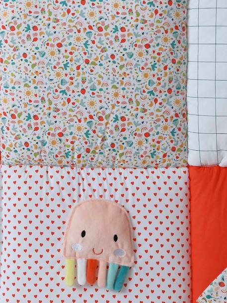 Tapis d'éveil moelleux et ludique bleu+écru+marron+multicolore+noir+rouge - vertbaudet enfant 