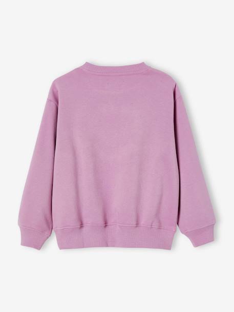 Sweater met blomenmotief in lusjesstof zachtpaars - vertbaudet enfant 