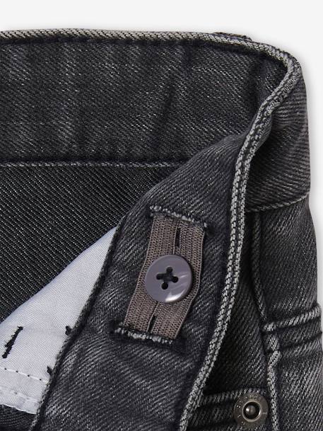 Jean garçon droit indestructible waterless DENIM BRUT+denim gris+STONE - vertbaudet enfant 