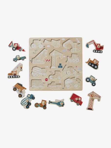 Puzzel met knoppen Werf van FSC¨-hout geel - vertbaudet enfant 