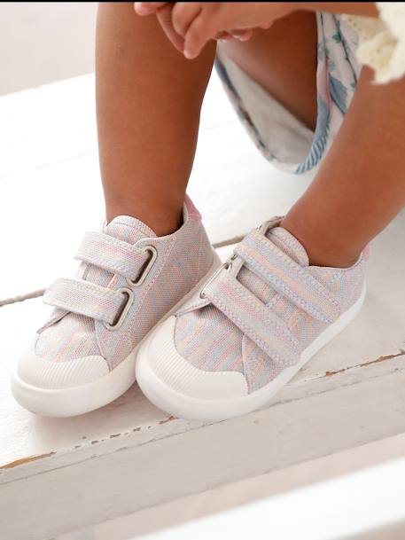 Baskets scratchées bébé fille en toile - multicolore, Chaussures