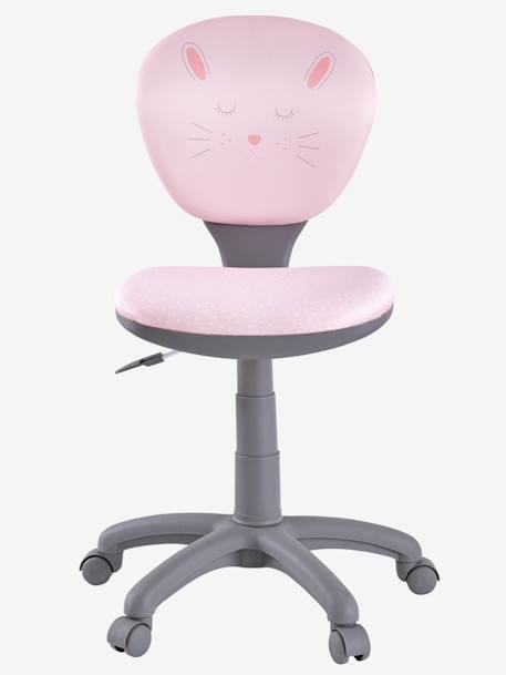 Chaise de bureau enfant à roulettes rose - vertbaudet enfant 