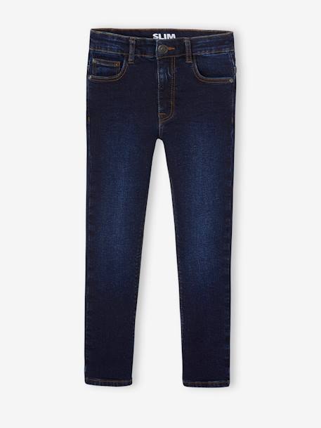 Pantalon Slim Velours Pour Garçon VERTBAUDET - 5 Poches, Taille Ajustable, Revers, 98% Coton