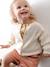 Gilet bébé en côtes anglaises motif irisé écru - vertbaudet enfant 