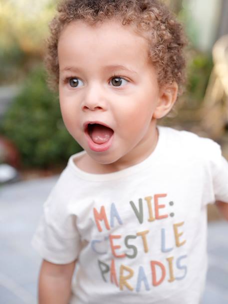 Bébé-T-shirt bébé à message manches courtes