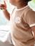 Badstoffen babyset met T-shirt en short blauw, gestreept+taupe - vertbaudet enfant 