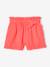 Short en gaze de coton style 'paperbag' fille beige+bleu électrique+corail - vertbaudet enfant 