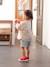 Short bébé fille paperbag avec ceinture imprimée denim bleached - vertbaudet enfant 