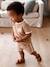 Badstoffen babyset met T-shirt en short blauw, gestreept+taupe - vertbaudet enfant 
