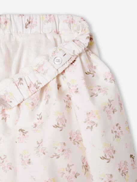 Jupe de cérémonie à fleurs fille blanc imprimé+écru - vertbaudet enfant 