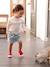 Short bébé fille paperbag avec ceinture imprimée denim bleached - vertbaudet enfant 