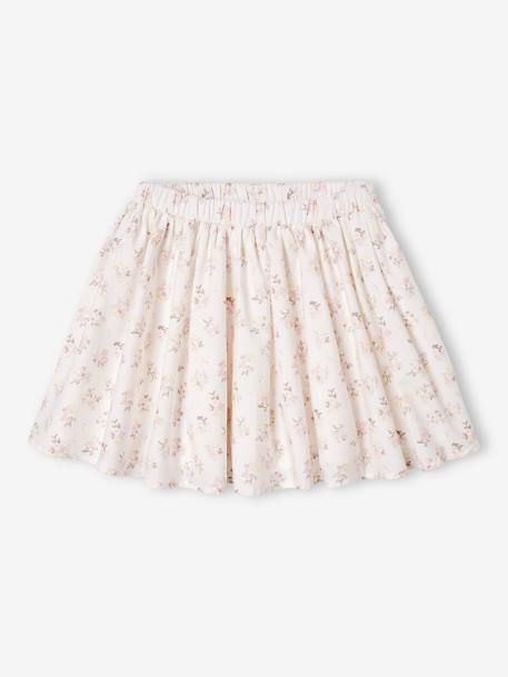 Jupe de cérémonie à fleurs fille blanc imprimé+écru - vertbaudet enfant 
