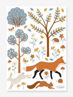 Linnengoed en decoratie-Stickervel met vossen Joro Lilipinso