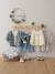 Blouse bébé broderie anglaise à volants blanc+bleu ciel+rose bonbon - vertbaudet enfant 