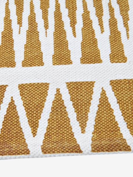 Tapis rectangle imprimé graphique jaune imprimé - vertbaudet enfant 