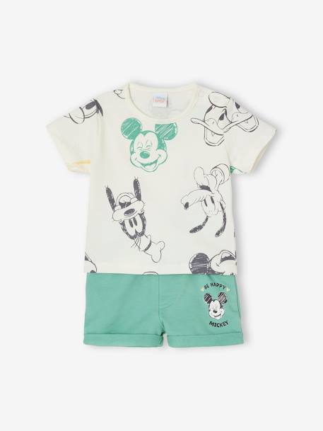 Ensemble bébé garçon 2 pièces Disney Mickey & Friends VERT MOYEN IMPRIME - vertbaudet enfant 