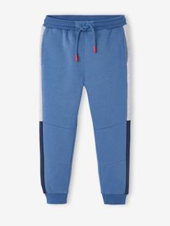 Garçon-Collection sport-Pantalon de sport garçon en molleton bandes côtés bicolores