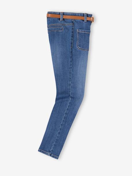 Onverwoestbare meisjesjeans en mooie riem stone - vertbaudet enfant 