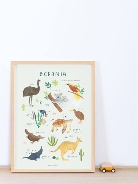 Poster dieren uit Oceani‘ Lilydale LILIPINSO bruin - vertbaudet enfant 