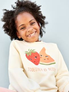 Meisjessweater met fruitprint  - vertbaudet enfant