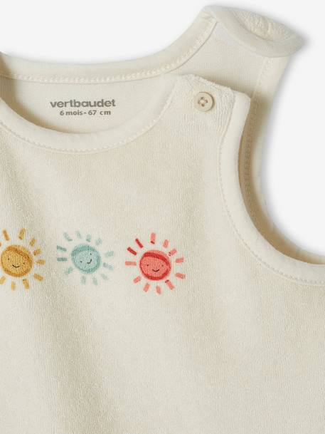 Badstoffen set voor baby met short en hemdje lichtgeel - vertbaudet enfant 