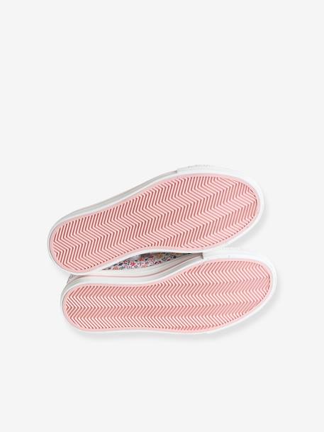 Stoffen decoratieve sneakers voor meisjes groene tropische print+rouge - vertbaudet enfant 