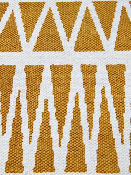 Tapis rectangle imprimé graphique jaune imprimé - vertbaudet enfant 