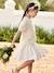 Jupe de cérémonie à fleurs fille blanc imprimé+écru - vertbaudet enfant 
