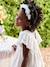 Robe cérémonie rayée fil brillant fille écru - vertbaudet enfant 