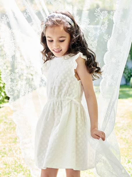 Robe de cérémonie brodée fille écru - vertbaudet enfant 