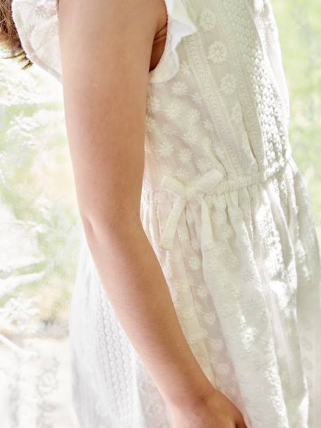 Robe de cérémonie brodée fille écru - vertbaudet enfant 