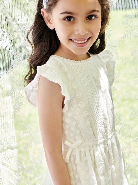Robe de cérémonie brodée fille écru - vertbaudet enfant 