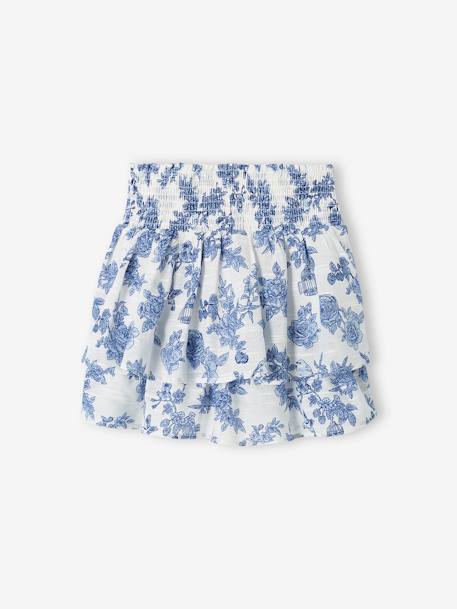 Jupe de cérémonie smockée fille écru - vertbaudet enfant 