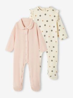 Baby-Pyjama,  overpyjama-Set met 2 katoenen slaappakjes voor baby's