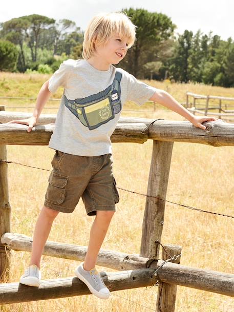Short garçon battle facile à enfiler beige+kaki+marine - vertbaudet enfant 