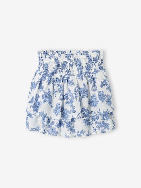 Jupe de cérémonie smockée fille écru - vertbaudet enfant 