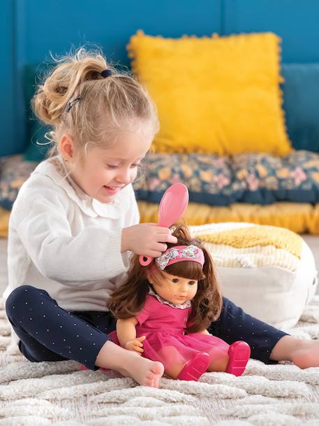 Grande poupée Alice + brosse COROLLE rose bonbon - vertbaudet enfant 