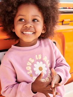 Sweater met blomenmotief in lusjesstof  - vertbaudet enfant