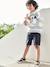 Chino bermuda voor jongens beige+BLAUW+grijsblauw+groen+rood+zandbeige - vertbaudet enfant 