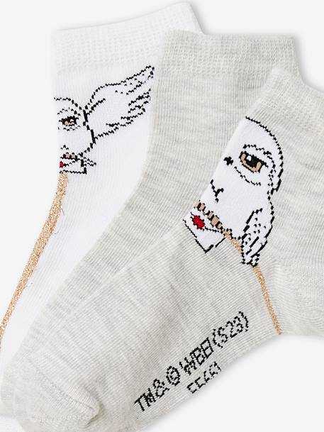 Lot de 3 paires de mi-chaussettes fille Harry Potter GRIS CLAIR CHINE - vertbaudet enfant 