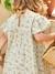 Robe fille en gaze de coton imprimée manches papillon tomette+vert d'eau - vertbaudet enfant 