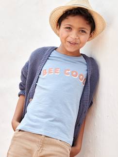 Jongens-T-shirt, poloshirt, souspull-T-shirt-Jongensshirt met opschrift "Bee cool"